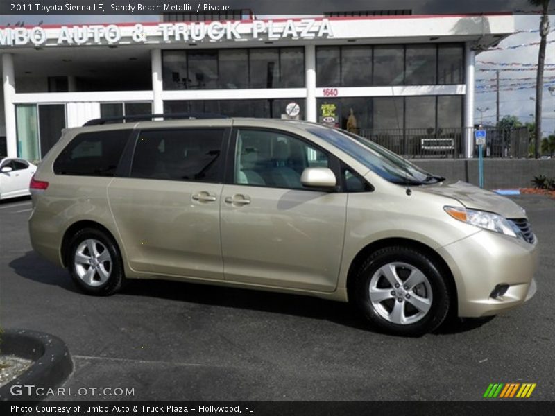 Sandy Beach Metallic / Bisque 2011 Toyota Sienna LE