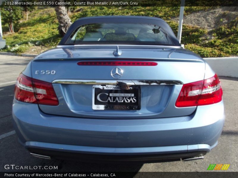 Quartz Blue Metallic / Ash/Dark Grey 2012 Mercedes-Benz E 550 Cabriolet