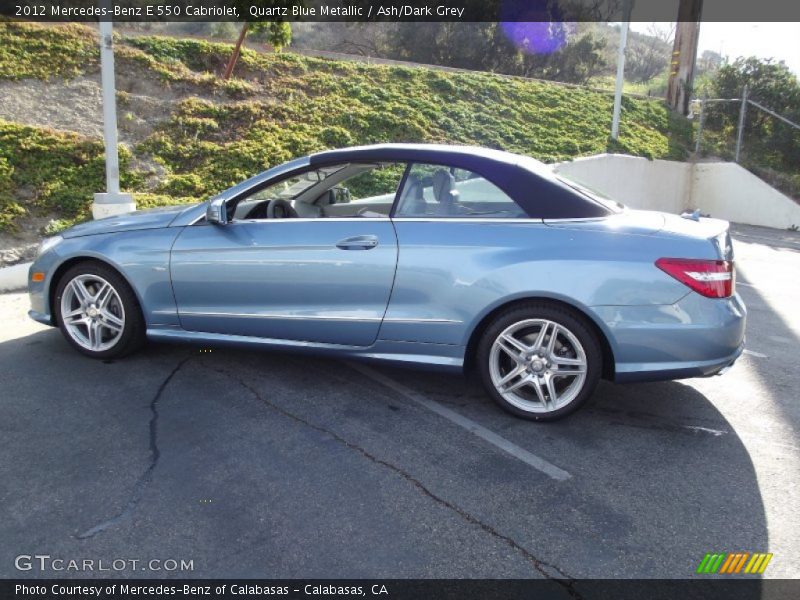 Quartz Blue Metallic / Ash/Dark Grey 2012 Mercedes-Benz E 550 Cabriolet