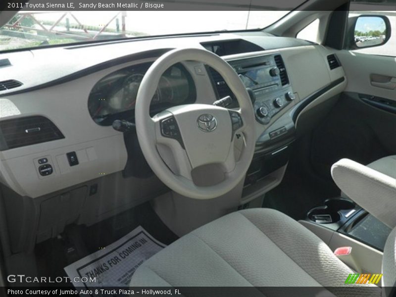 Sandy Beach Metallic / Bisque 2011 Toyota Sienna LE