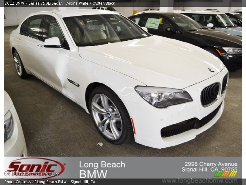 Alpine White / Oyster/Black 2012 BMW 7 Series 750Li Sedan