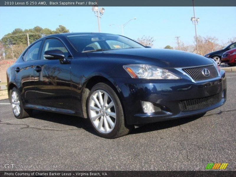 Black Sapphire Pearl / Black 2010 Lexus IS 250 AWD
