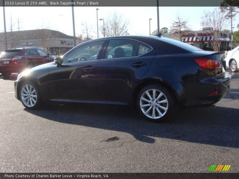 Black Sapphire Pearl / Black 2010 Lexus IS 250 AWD
