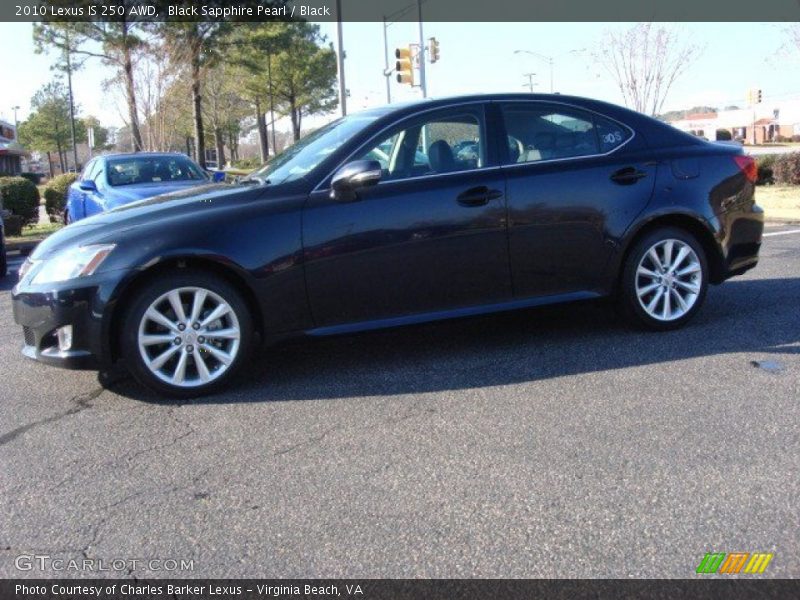 Black Sapphire Pearl / Black 2010 Lexus IS 250 AWD