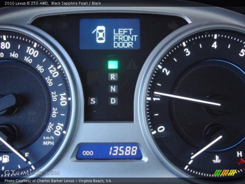 Black Sapphire Pearl / Black 2010 Lexus IS 250 AWD