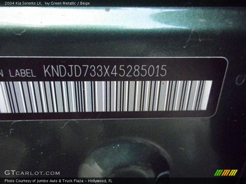 Ivy Green Metallic / Beige 2004 Kia Sorento LX
