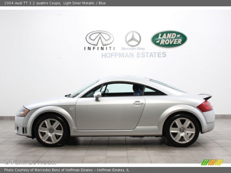 Light Silver Metallic / Blue 2004 Audi TT 3.2 quattro Coupe