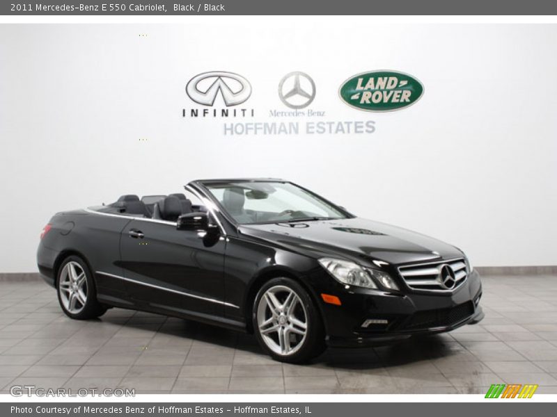 Black / Black 2011 Mercedes-Benz E 550 Cabriolet