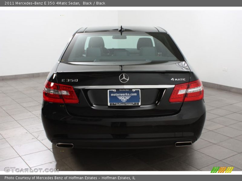 Black / Black 2011 Mercedes-Benz E 350 4Matic Sedan