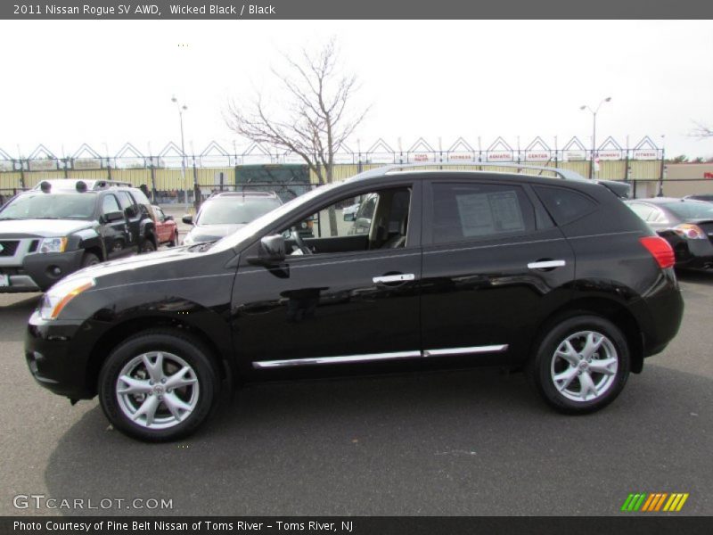 Wicked Black / Black 2011 Nissan Rogue SV AWD