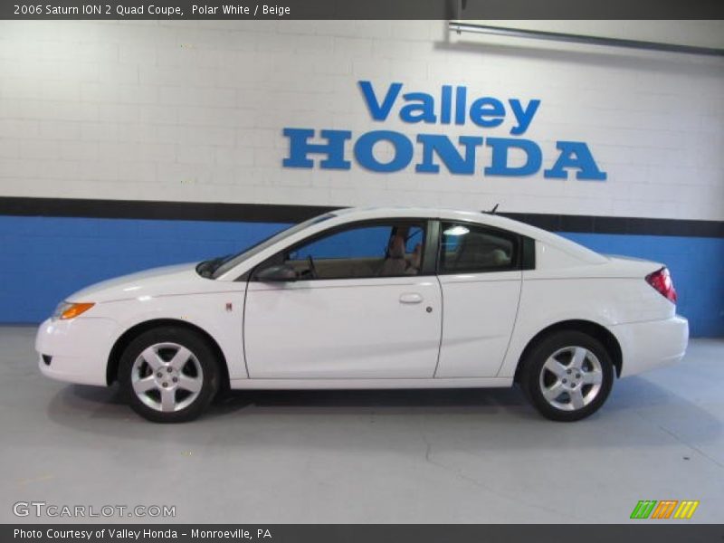 Polar White / Beige 2006 Saturn ION 2 Quad Coupe
