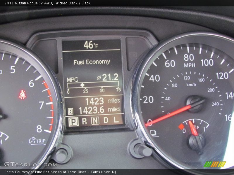 Wicked Black / Black 2011 Nissan Rogue SV AWD