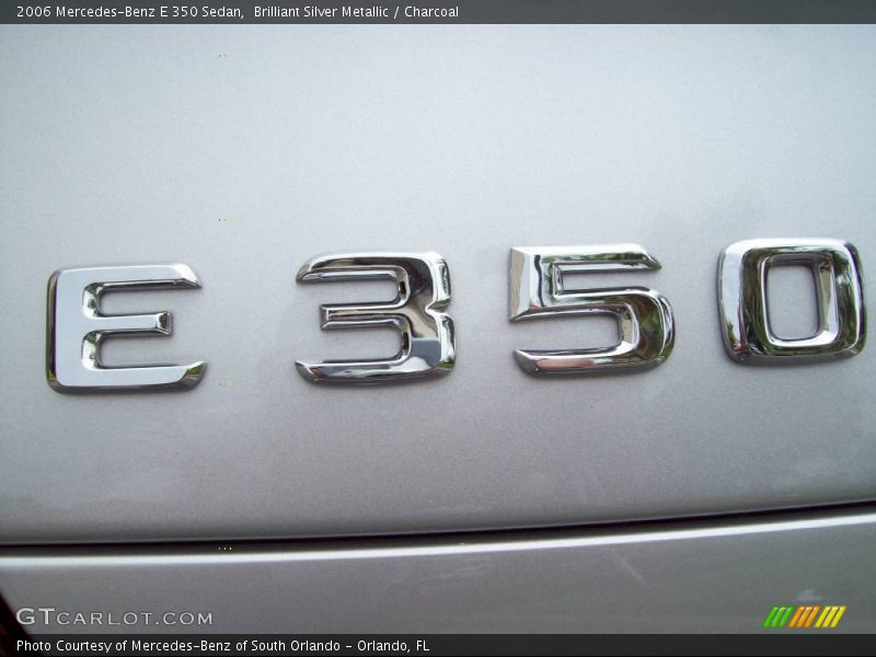 Brilliant Silver Metallic / Charcoal 2006 Mercedes-Benz E 350 Sedan