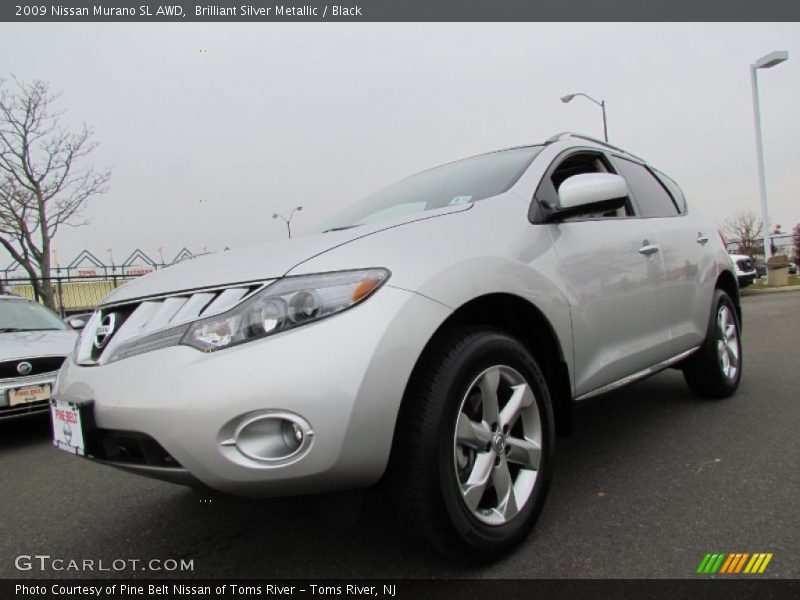 Brilliant Silver Metallic / Black 2009 Nissan Murano SL AWD