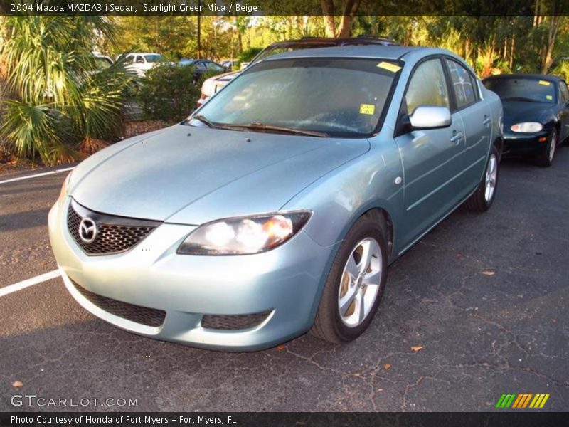 Starlight Green Mica / Beige 2004 Mazda MAZDA3 i Sedan