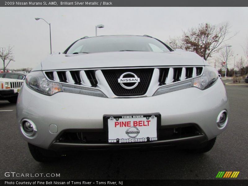 Brilliant Silver Metallic / Black 2009 Nissan Murano SL AWD
