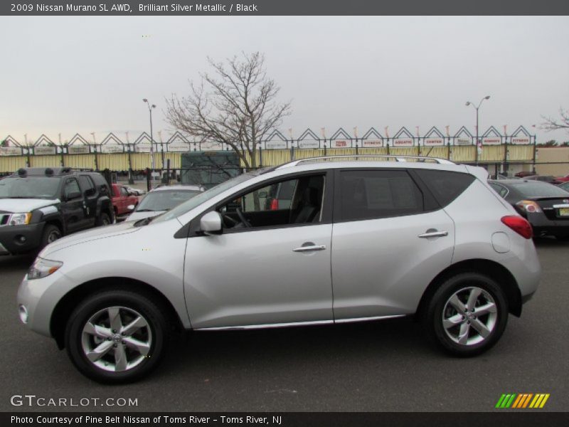 Brilliant Silver Metallic / Black 2009 Nissan Murano SL AWD