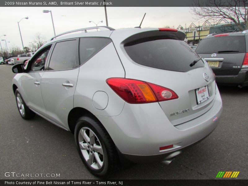 Brilliant Silver Metallic / Black 2009 Nissan Murano SL AWD