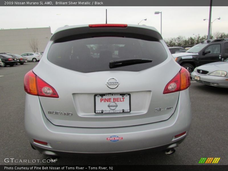 Brilliant Silver Metallic / Black 2009 Nissan Murano SL AWD
