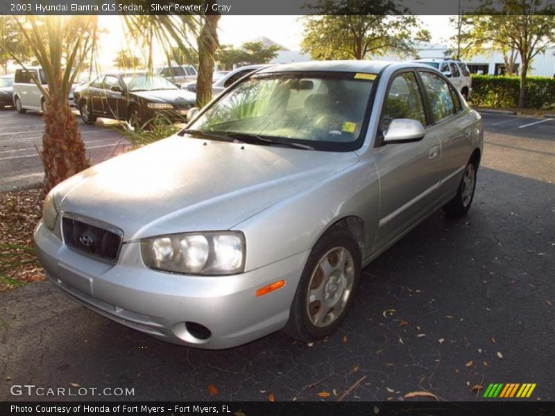 Silver Pewter / Gray 2003 Hyundai Elantra GLS Sedan
