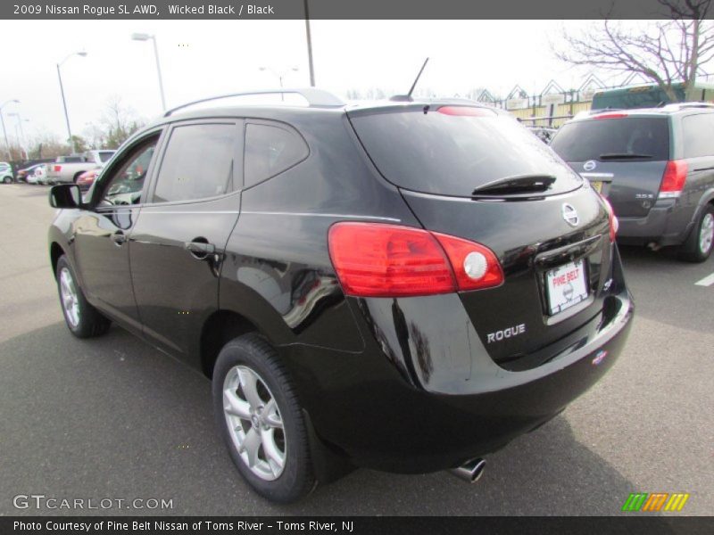 Wicked Black / Black 2009 Nissan Rogue SL AWD