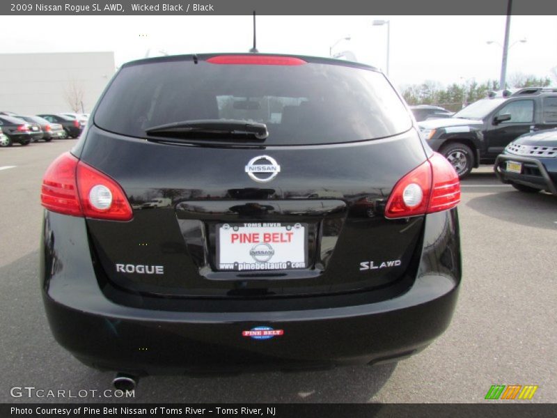 Wicked Black / Black 2009 Nissan Rogue SL AWD