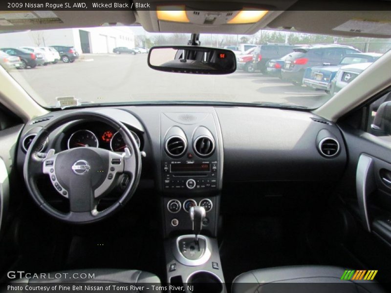 Wicked Black / Black 2009 Nissan Rogue SL AWD