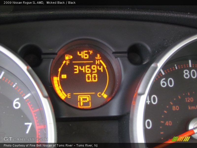 Wicked Black / Black 2009 Nissan Rogue SL AWD