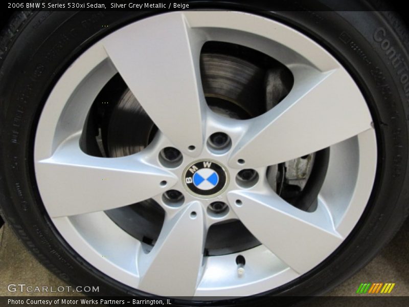 Silver Grey Metallic / Beige 2006 BMW 5 Series 530xi Sedan