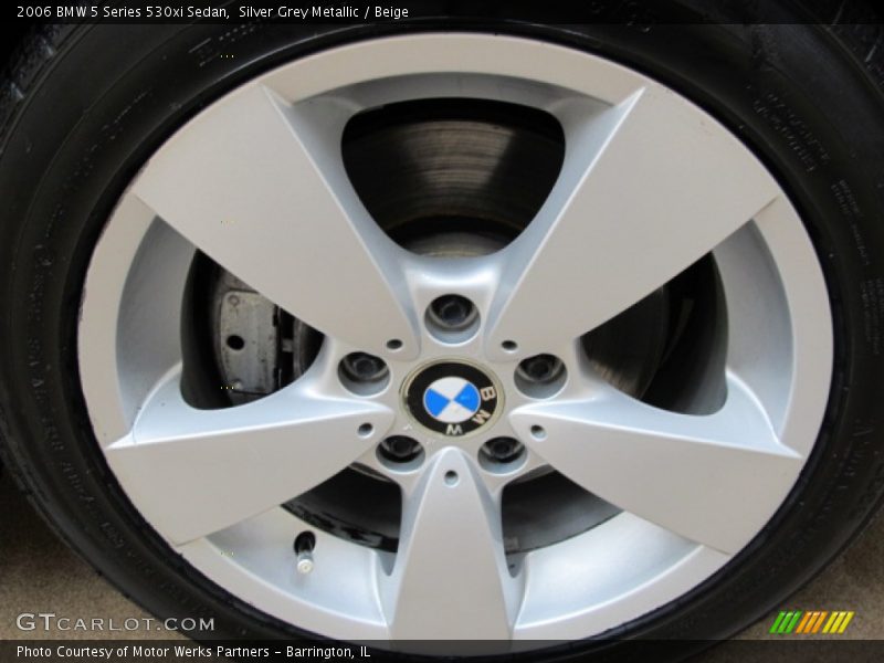 Silver Grey Metallic / Beige 2006 BMW 5 Series 530xi Sedan