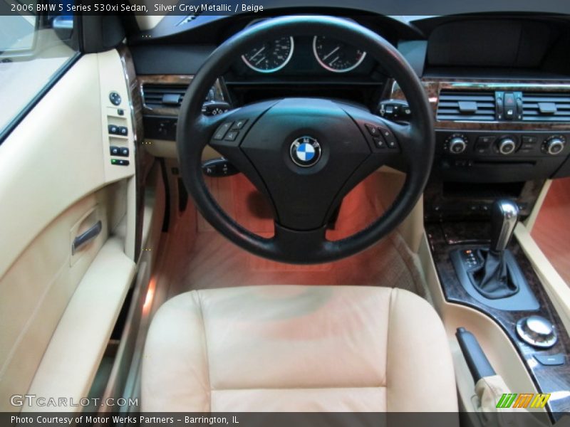 Silver Grey Metallic / Beige 2006 BMW 5 Series 530xi Sedan