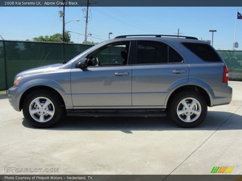 Alpine Gray / Black 2008 Kia Sorento LX