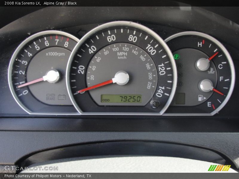 Alpine Gray / Black 2008 Kia Sorento LX