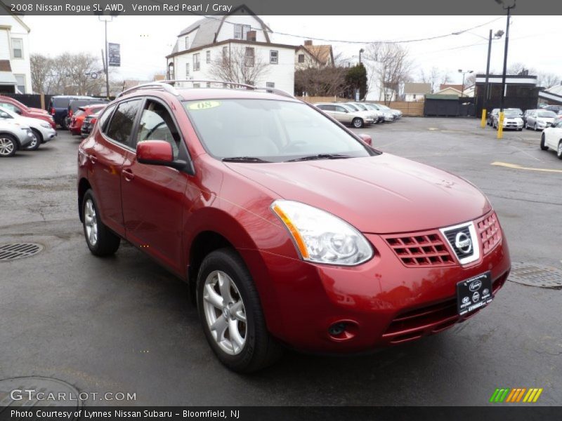Venom Red Pearl / Gray 2008 Nissan Rogue SL AWD