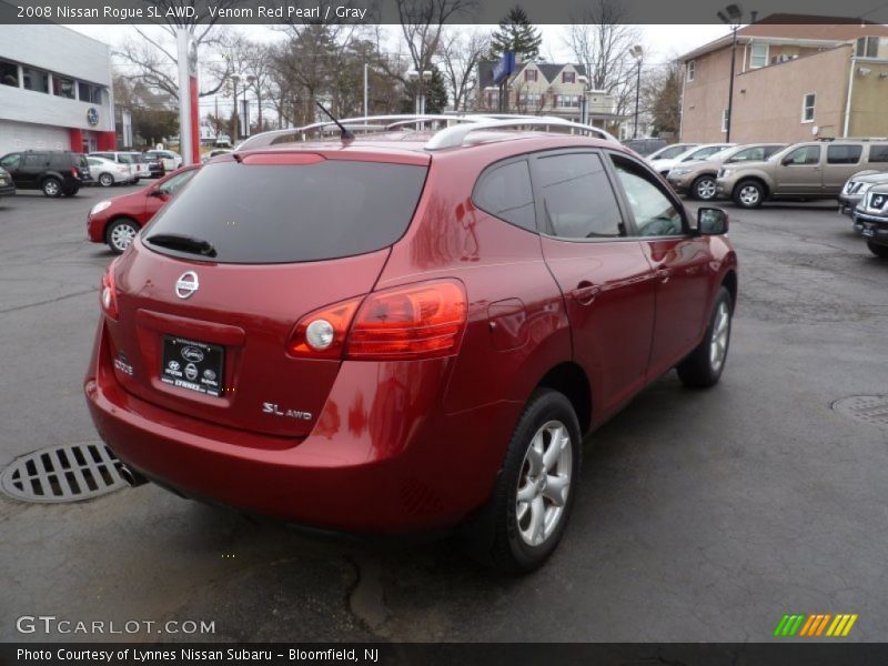 Venom Red Pearl / Gray 2008 Nissan Rogue SL AWD