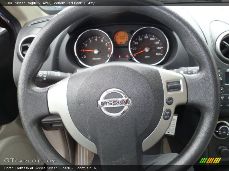 Venom Red Pearl / Gray 2008 Nissan Rogue SL AWD