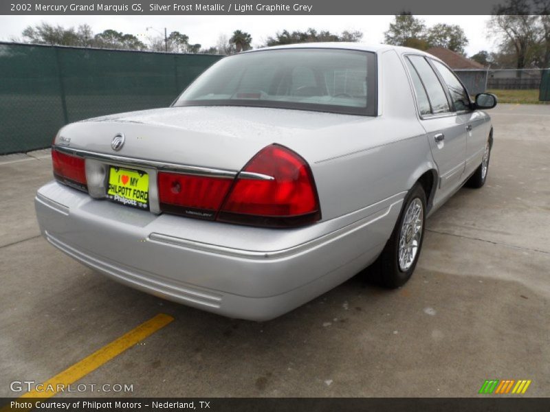 Silver Frost Metallic / Light Graphite Grey 2002 Mercury Grand Marquis GS