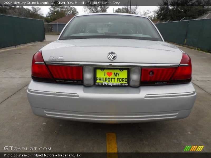 Silver Frost Metallic / Light Graphite Grey 2002 Mercury Grand Marquis GS