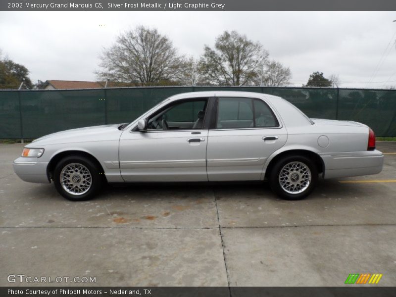 Silver Frost Metallic / Light Graphite Grey 2002 Mercury Grand Marquis GS