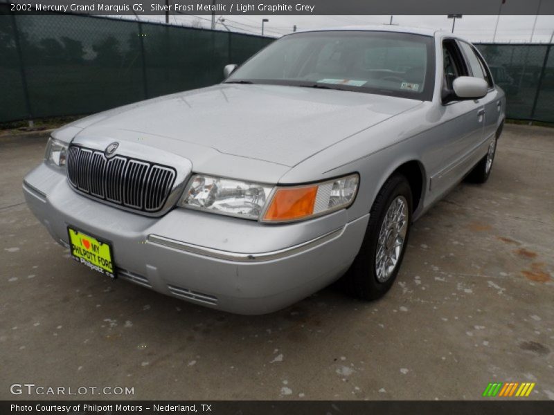 Silver Frost Metallic / Light Graphite Grey 2002 Mercury Grand Marquis GS