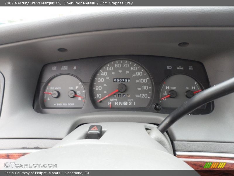 Silver Frost Metallic / Light Graphite Grey 2002 Mercury Grand Marquis GS