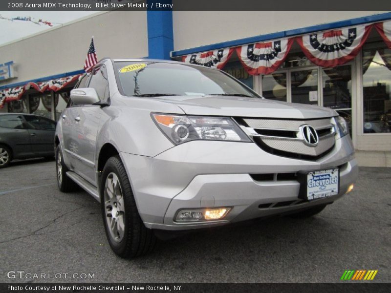 Billet Silver Metallic / Ebony 2008 Acura MDX Technology