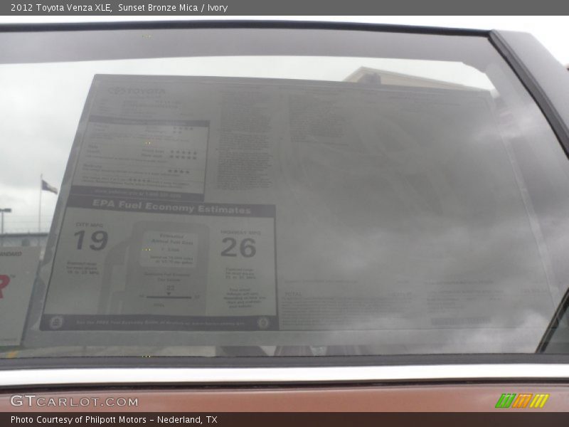 Sunset Bronze Mica / Ivory 2012 Toyota Venza XLE