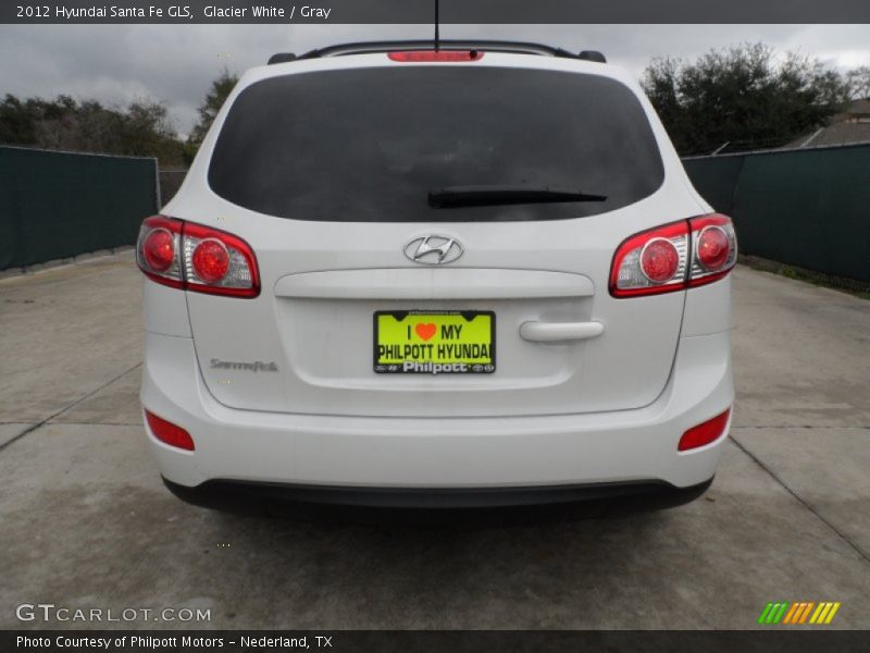 Glacier White / Gray 2012 Hyundai Santa Fe GLS