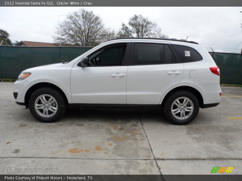 Glacier White / Gray 2012 Hyundai Santa Fe GLS