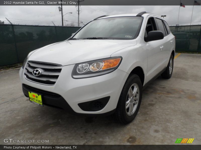 Glacier White / Gray 2012 Hyundai Santa Fe GLS