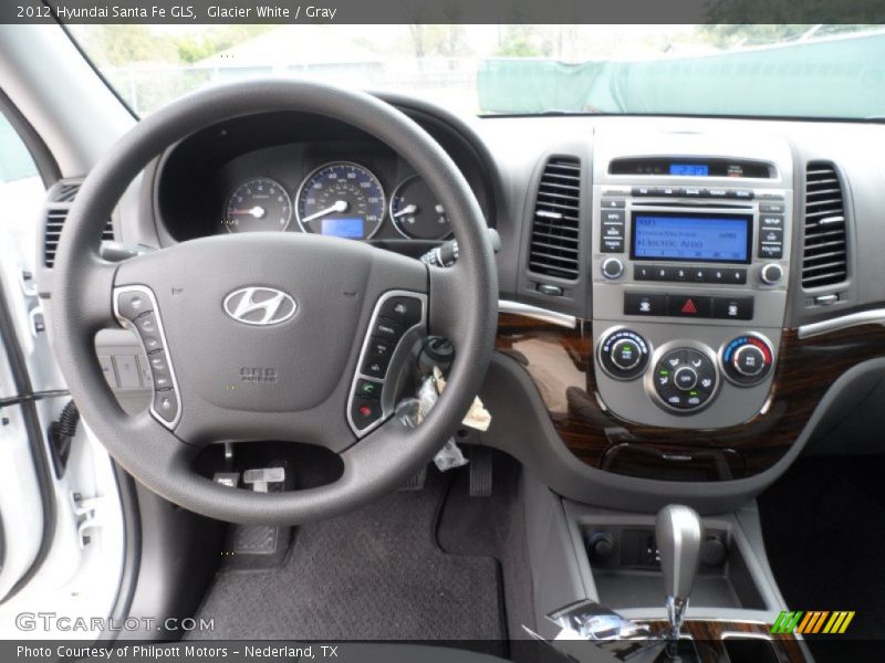 Glacier White / Gray 2012 Hyundai Santa Fe GLS