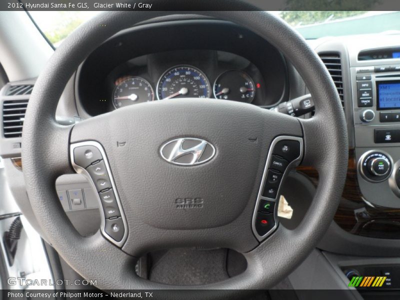 Glacier White / Gray 2012 Hyundai Santa Fe GLS