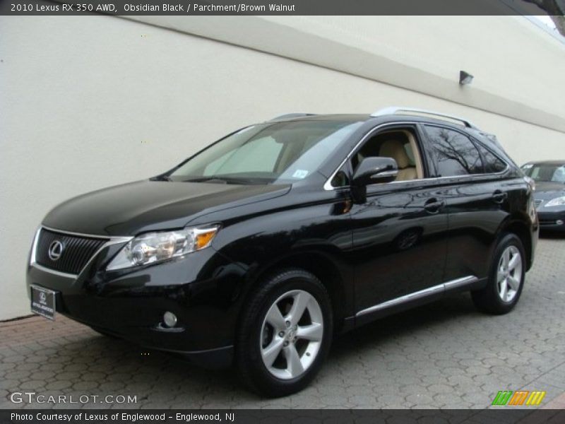 Obsidian Black / Parchment/Brown Walnut 2010 Lexus RX 350 AWD