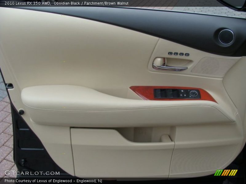 Obsidian Black / Parchment/Brown Walnut 2010 Lexus RX 350 AWD